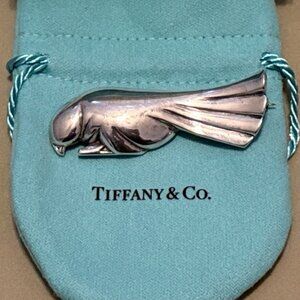 X-Rare TIFFANY & CO. 1984 Silver Bird Unisex Brooch